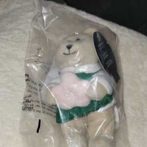 Starbucks 2026 Cherry Blossom Bearista Bear Keychain